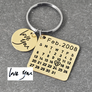 Personalized Calendar Keychain For Anniversary, Couples, Wedding & Engagement Gift - 50% Discount For New Couples