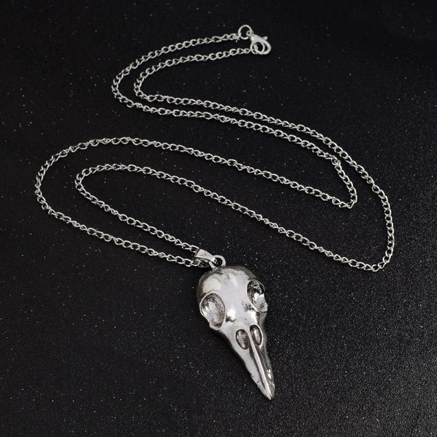 Nordic Viking Raven skull Pendant Necklace For Halloween- Upto 50% Discount For Halloween