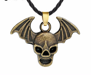 Evil Demon Wings Raven Skull Necklace - Upto 50% Discount For Halloween